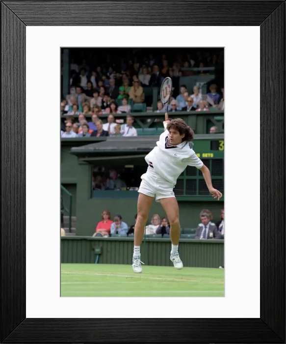 Framed Print : Wimbledon Tennis Championships. Kelly Evernden in action. June 1991 91-4117-164 Framed Print : Wimbledon Tennis Championships. Kelly Evernden in action. June 1991 91-4117-164