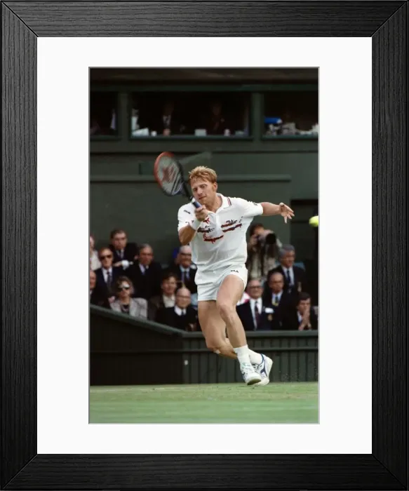 Framed Print : Wimbledon Tennis Championships. Boris Becker. June 1991 91-4117-256 Framed Print : Wimbledon Tennis Championships. Boris Becker. June 1991 91-4117-256