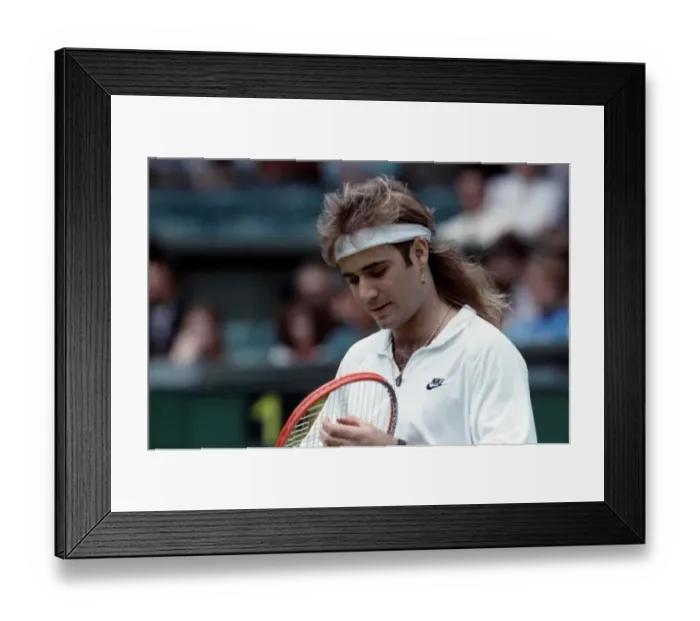 Framed Print : Wimbledon Tennis Championships. Andre Agassi June 1991 91-4117-110