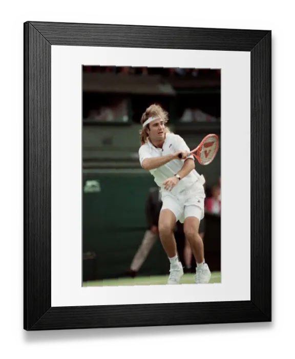 Framed Print : Wimbledon Tennis Championships. Andre Agassi June 1991 91-4117-102 Framed Print : Wimbledon Tennis Championships. Andre Agassi June 1991 91-4117-102