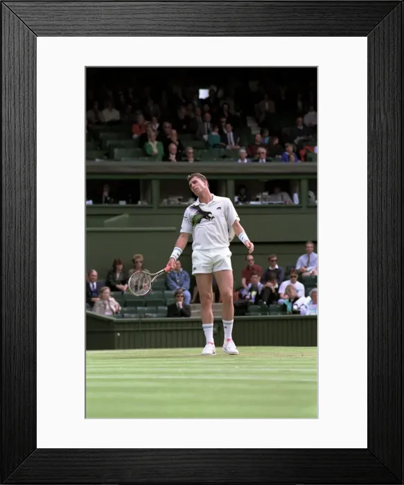 Framed Print : Wimbledon Tennis Championships. Ivan Lendl in action. June 1991 91-4117-157 Framed Print : Wimbledon Tennis Championships. Ivan Lendl in action. June 1991 91-4117-157