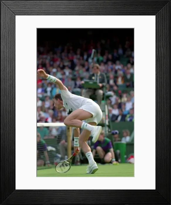 Framed Print : Wimbledon Tennis Championships. Ivan Lendl in action. June 1991 91-4117-153