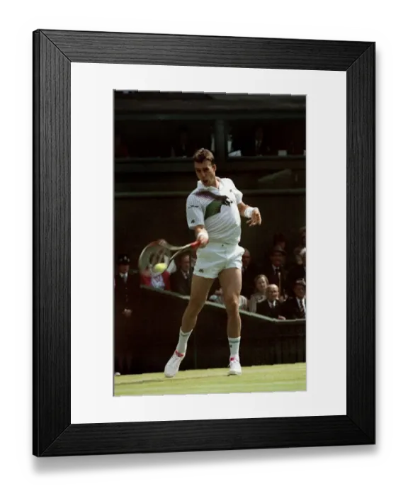 Framed Print : Wimbledon Tennis Championships. Ivan Lendl in action. June 1991 91-4117-139 Framed Print : Wimbledon Tennis Championships. Ivan Lendl in action. June 1991 91-4117-139