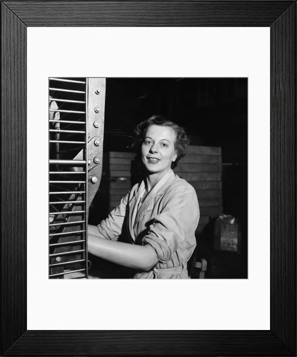 Framed Print : Industry: Factories. Women working on the production line at Henley Framed Print : Industry: Factories. Women working on the production line at Henley