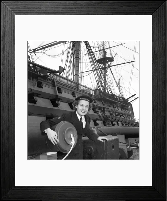Framed Print : Royal Navy HMS Victory: WREN Margaret Mann 19 a winter in the navy Framed Print : Royal Navy HMS Victory: WREN Margaret Mann 19 a winter in the navy