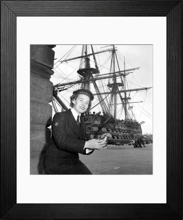Framed Print : Royal Navy HMS Victory: WREN Margaret Mann 19 a winter in the navy Framed Print : Royal Navy HMS Victory: WREN Margaret Mann 19 a winter in the navy
