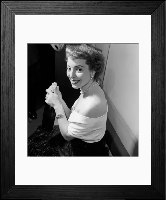 Framed Print : Entertainment Television: Miss Helene Clement aged 27, a French girl who was recently Framed Print : Entertainment Television: Miss Helene Clement aged 27, a French girl who was recently