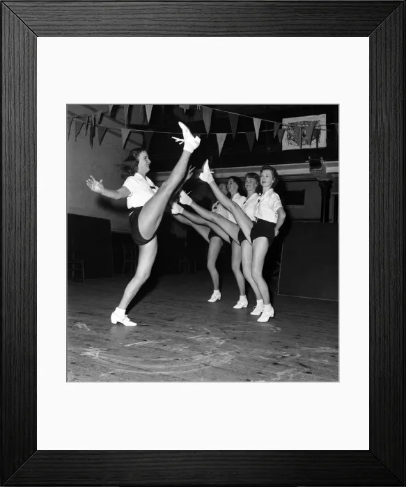 Framed Print : Dance: The Palladium Tiller Girls rehearsed the dance routine at the Paddington Boys Club Framed Print : Dance: The Palladium Tiller Girls rehearsed the dance routine at the Paddington Boys Club