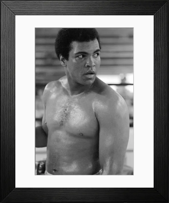 Framed Print : Muhammad Ali (Cassius Clay) training at his Pennsylvanian mountain retreat for his fight