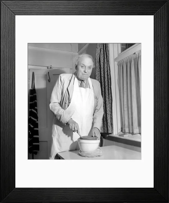 Framed Print : Man in Kitchen. September 1953 D5459