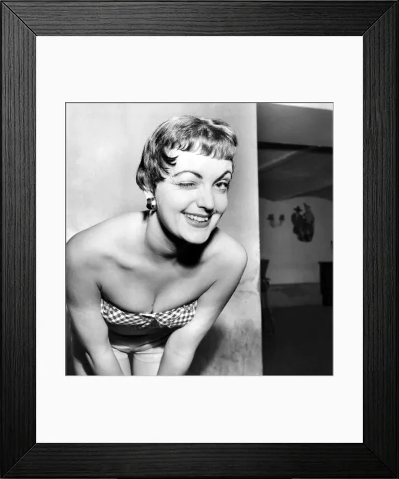 Framed Print : Entertainment: Dance Members of the TV Toppers dance troop seen here with Jack Billings