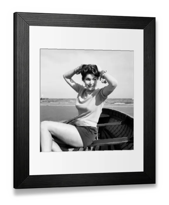 Framed Print : Venice Film Festival 1953. German actress Tania Weber. August 1953 D5369