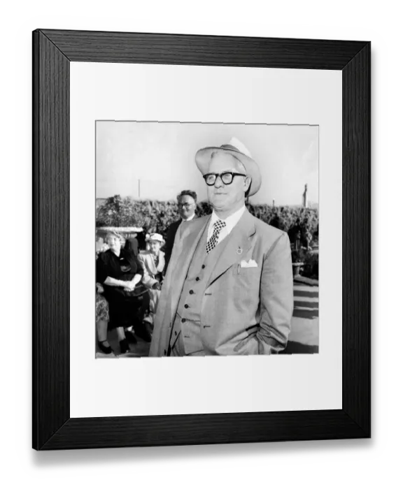 Framed Print : T. U. C. Douglas, Isle of Man 1953. Arthur Deakin Secretary of the Transport Framed Print : T. U. C. Douglas, Isle of Man 1953. Arthur Deakin Secretary of the Transport