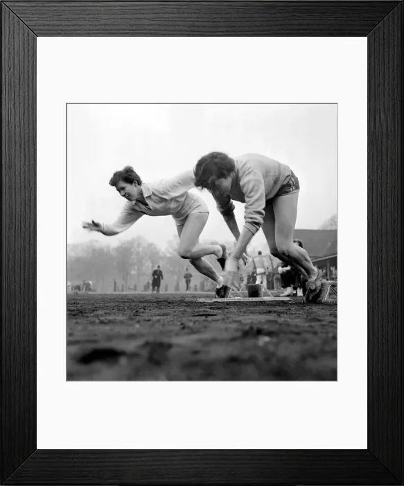 Framed Print : Sport: Athletics: Athletic Doreen Samdens. Sprinter in training. August 1953 D5186 Framed Print : Sport: Athletics: Athletic Doreen Samdens. Sprinter in training. August 1953 D5186