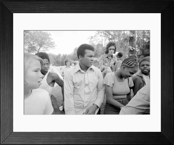 Framed Print : Muhammad Ali (Cassius Clay) training at his Pennsylvanian mountain retreat for his fight