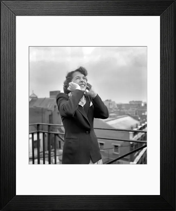 Framed Print : Girl Deafened by Jets. September 1953 D5544 Framed Print : Girl Deafened by Jets. September 1953 D5544