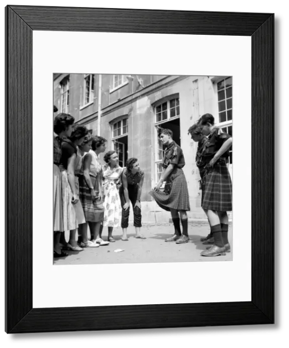 Framed Print : British Scouts in Kilts, in Paris caused great curiosity amongst French Framed Print : British Scouts in Kilts, in Paris caused great curiosity amongst French