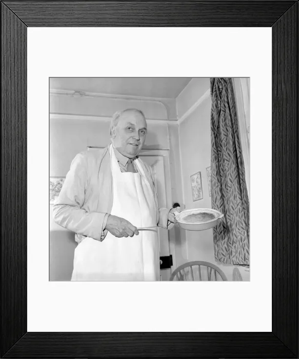Framed Print : Man in Kitchen. September 1953 D5459-001 Framed Print : Man in Kitchen. September 1953 D5459-001