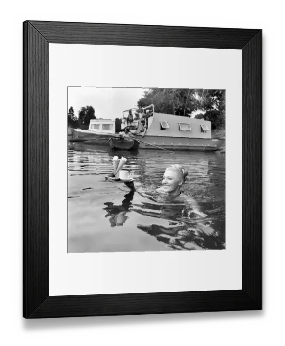 Framed Print : Women: Humour: When she wants refreshments she swims for it Along the quiet banks of Framed Print : Women: Humour: When she wants refreshments she swims for it Along the quiet banks of