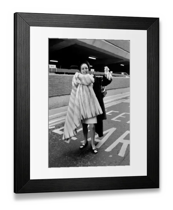 Framed Print : Lovely Karin Dor, the young German born actress is in London for the opening of her
