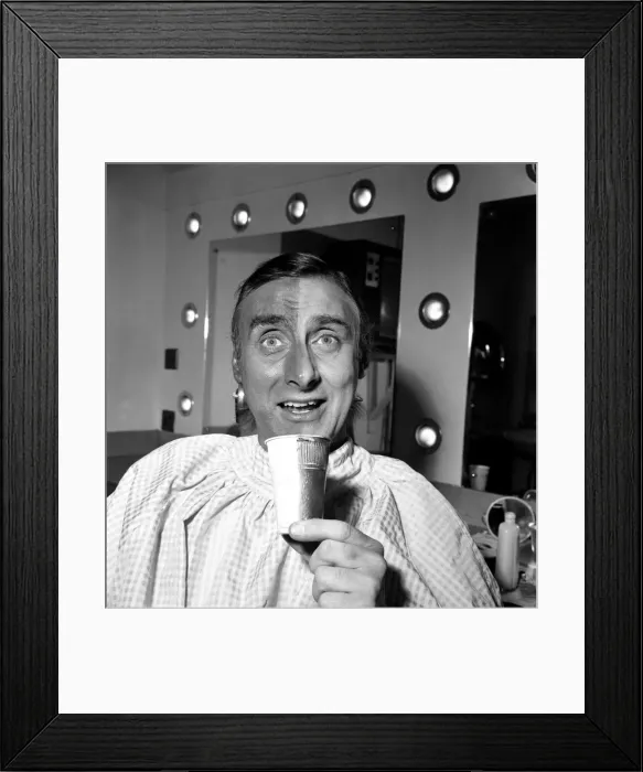 Framed Print : Spike Milligan making up for his part in his new TV series as a Pakistani Framed Print : Spike Milligan making up for his part in his new TV series as a Pakistani
