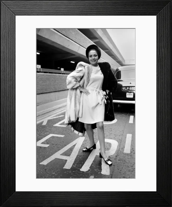 Framed Print : Lovely Karin Dor, the young German born actress is in London for the opening of her