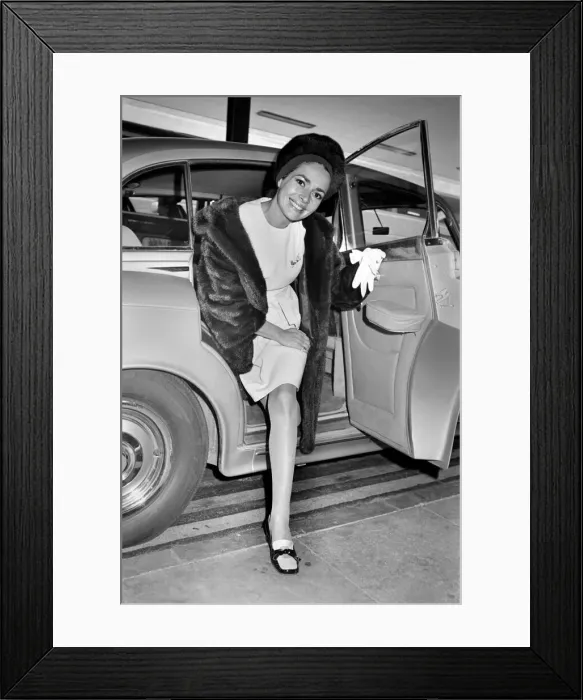 Framed Print : Lovely Karin Dor, the young German born actress is in London for the opening of her