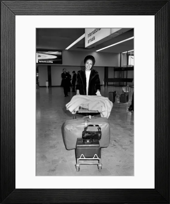 Framed Print : Lovely Karin Dor, the young German born actress is in London for the opening of her