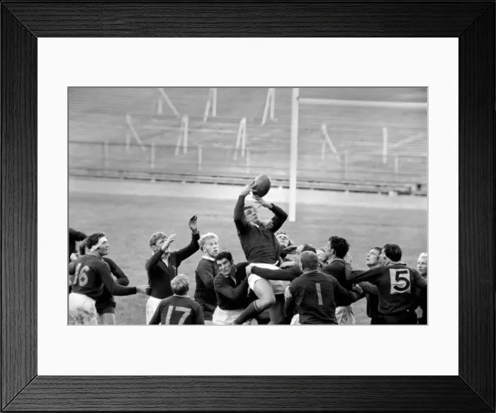 Framed Print : Rugby Union. Oxford v. South Africa. Action during the match November 1969