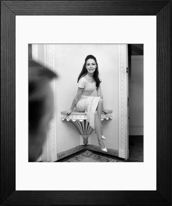 Framed Print : Lovely Karin Dor, the young German born actress is in London for the opening of her Framed Print : Lovely Karin Dor, the young German born actress is in London for the opening of her