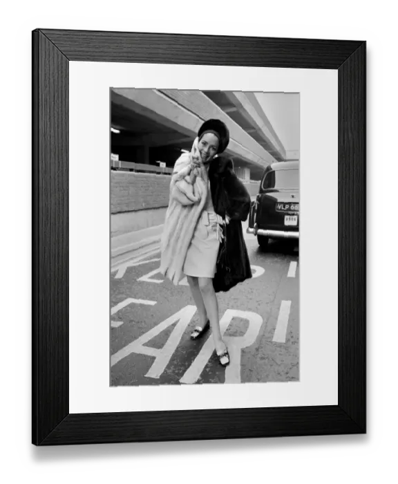 Framed Print : Lovely Karin Dor, the young German born actress is in London for the opening of her