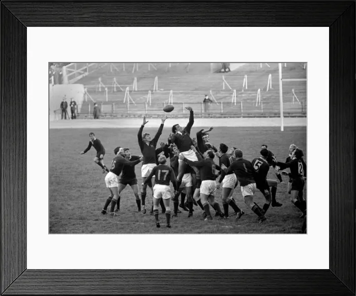 Framed Print : Rugby Union. Oxford v. South Africa. Action during the match November 1969