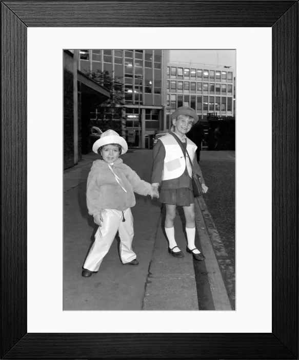 Framed Print : Education children go to school Fluorescent wear. Worn here by Joanne Plummer in Framed Print : Education children go to school Fluorescent wear. Worn here by Joanne Plummer in