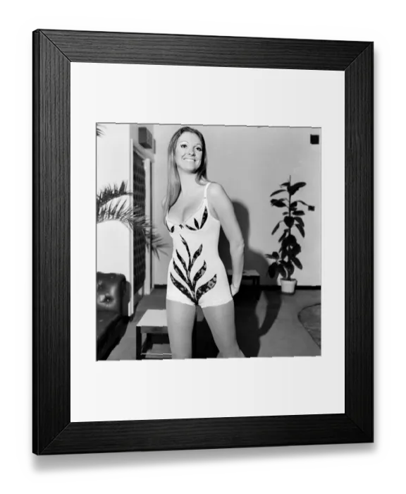 Framed Print : Fashion. Clothing. In London today Du Pont introduced the new multi-directional stretch
