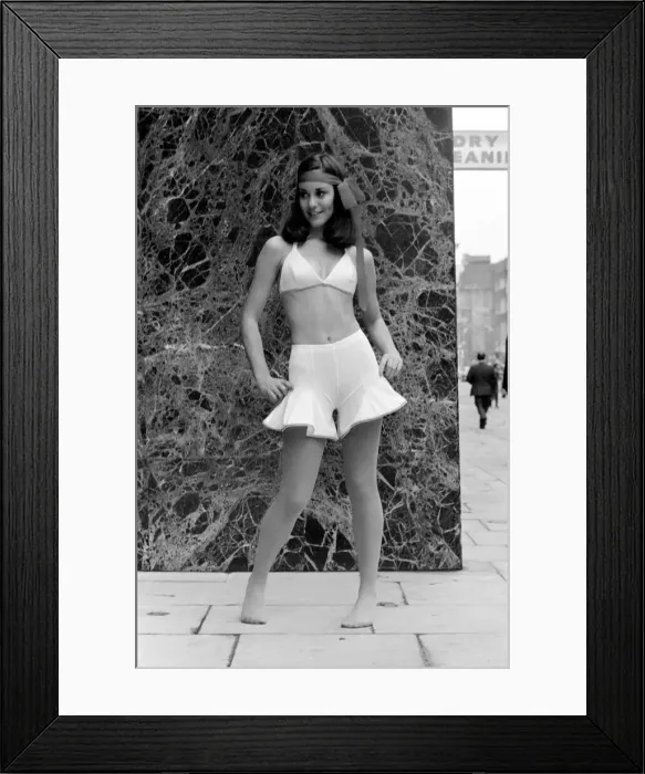 Framed Print : Fashion. Clothing. In London today Du Pont introduced the new multi-directional stretch