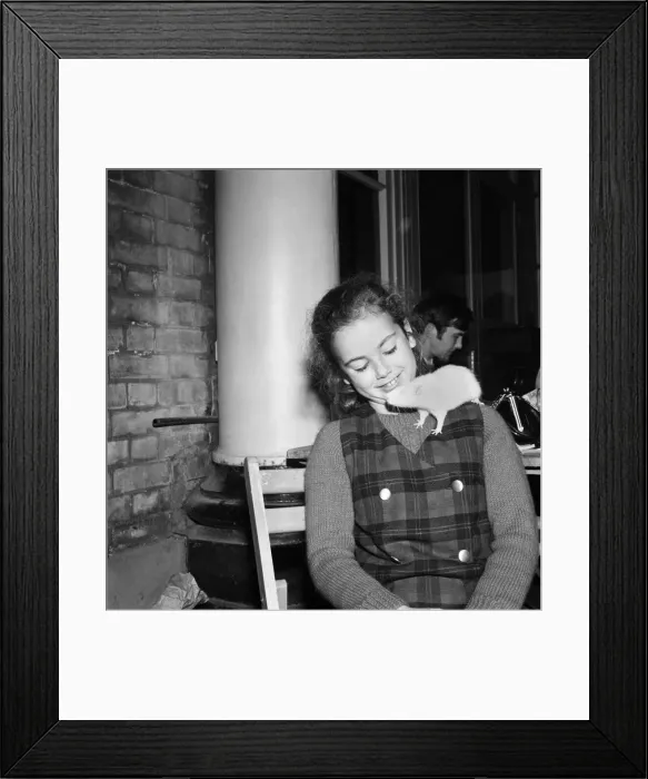 Framed Print : Paola Meredith (9) from London with buck rat Fred Framed Print : Paola Meredith (9) from London with buck rat Fred