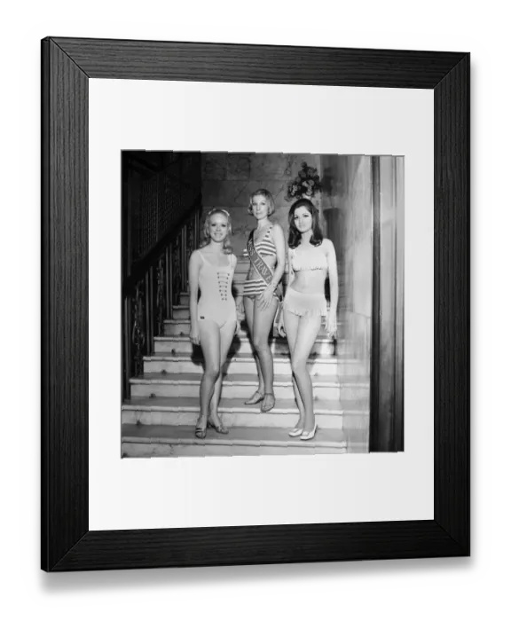 Framed Print : Miss Travel'1969 - picked from ten finalists at Berners Hotel Berners Street Framed Print : Miss Travel'1969 - picked from ten finalists at Berners Hotel Berners Street