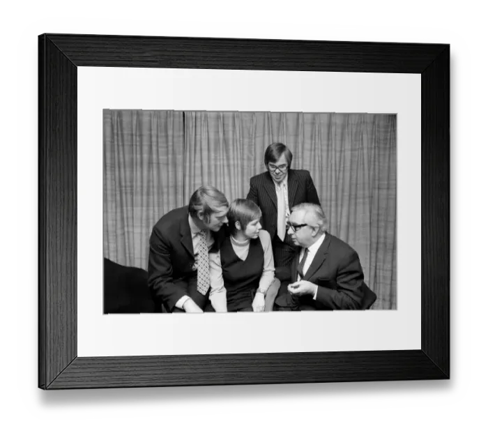 Framed Print : Labour politician George Brown with his Daughter Pat Knowles and her husband Derek