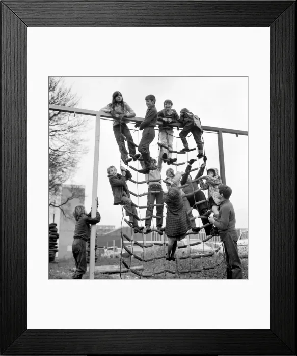 Framed Print : Children playing in the adventure playground at Basildon town centre Framed Print : Children playing in the adventure playground at Basildon town centre
