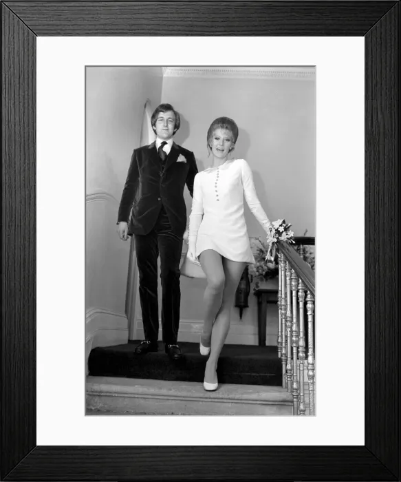 Framed Print : Actess and top model Vicki Hodge today married Ian Heath, who is in advertising