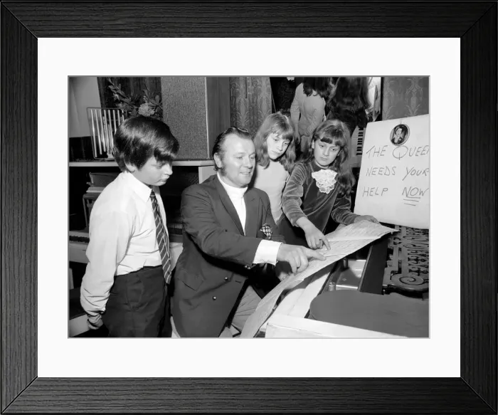 Framed Print : Kim Fentiman, aged 12, read about the dockers have a whip-round for Prince Phillip Framed Print : Kim Fentiman, aged 12, read about the dockers have a whip-round for Prince Phillip