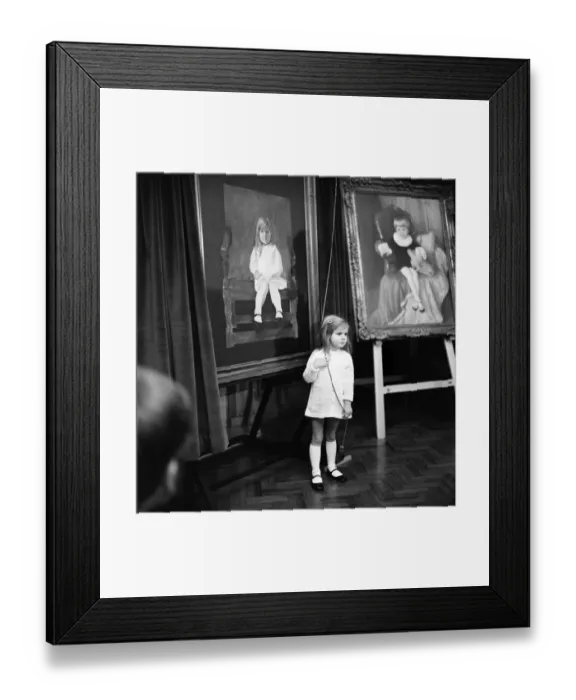 Framed Print : Cute Children Girls: 3 years old Justine Hornby, of Formby near Liverpool has been chosen