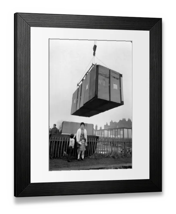 Framed Print : Off today went a mobile home heading for Belfast the first of a number which will be in