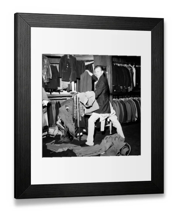 Framed Print : Fashion Clothing Humour. Young male model David Kempton from East Croydon