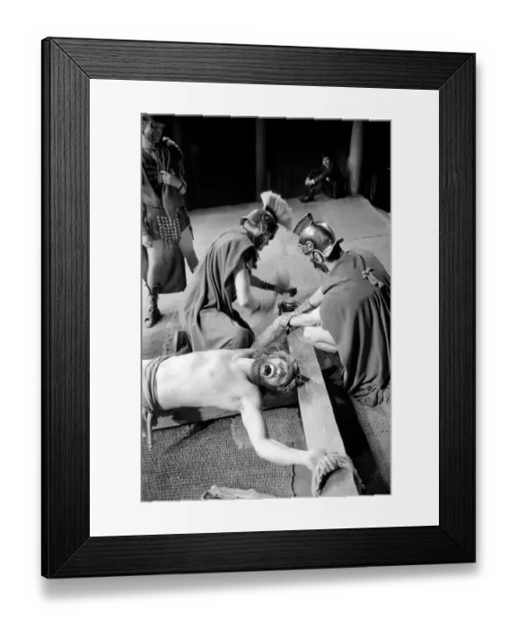 Framed Print : Religion Crucifiction of Jesus. Entertainment Theatre: The pictures show the Climax of