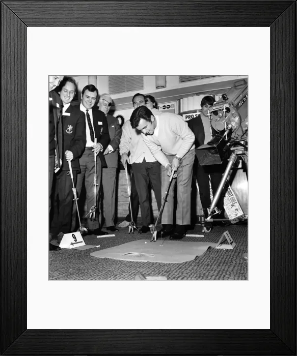 Framed Print : Sport Golf: Top British golfer Tony Jacklin had a drive from the north side of the river