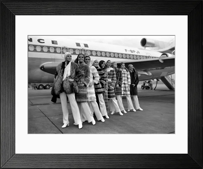 Framed Print : Ten ballerinas arrived at Heathrow today from Paris. They are from the Norbert Schmutt