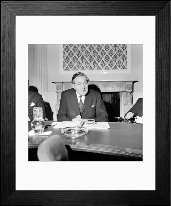 Framed Print : Politics: Today the Home Secretary, Mr. Jim Calliaghan met Chief Constables at a Framed Print : Politics: Today the Home Secretary, Mr. Jim Calliaghan met Chief Constables at a