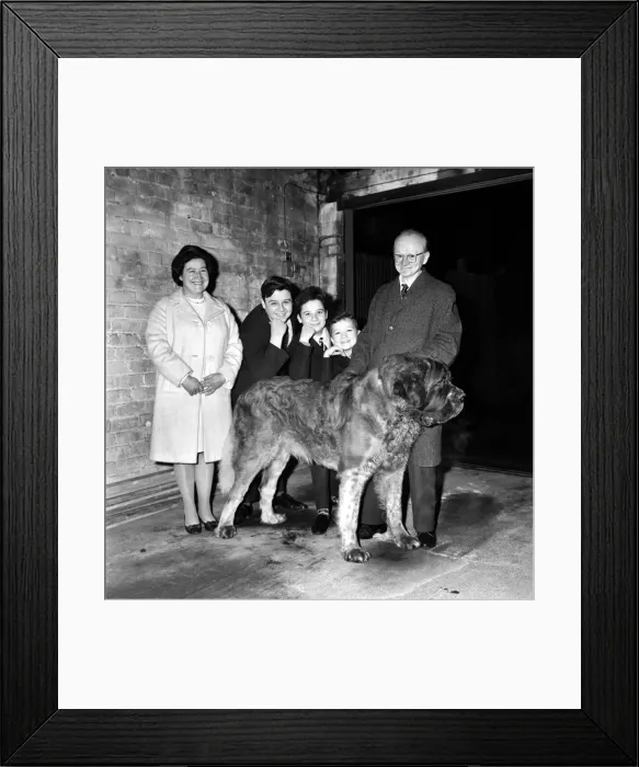 Framed Print : Negs show Mr. Glynn Pierce-Jones, his wife Evelyn, and their three sons John, 17, Robert