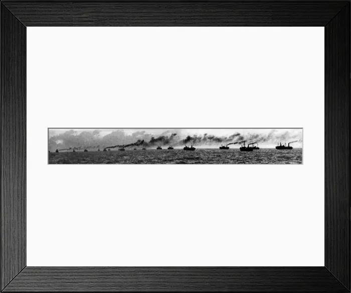 Framed Print : North Atlantic Convoy making its way to the United States of America